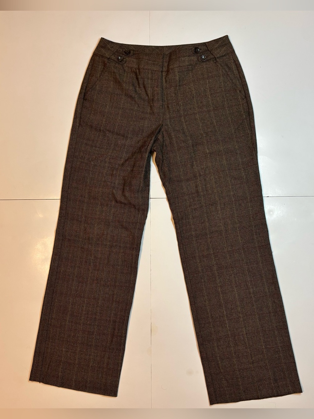 new directions Brown Plaid Women’s Trousers